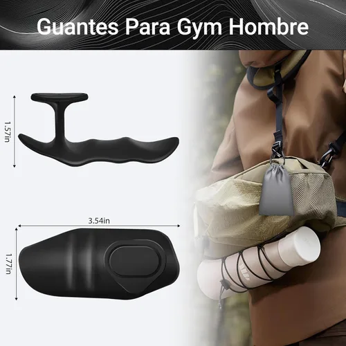 Miniatura 5 de 4 unidades de agarre de ripta para levantamiento de pesas y peso muerto, guantes de goma antideslizantes ergonómicos para hombres y mujeres