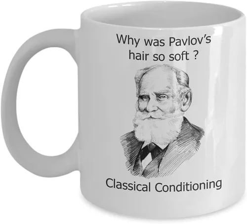 Tazas divertidas de psicología – ¿Por qué el cabello de Pavlov era tan suave? – Regalos ideales para psicólogos de 11 onzas, MUG-R8OFN8MBLZ-11