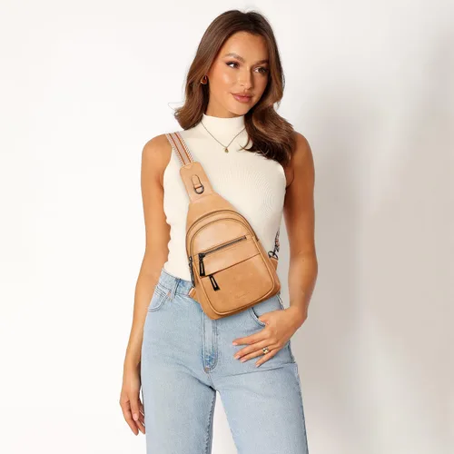 Miniatura 8 de Leresas Bolso bandolera de 7L para mujer, bolso cruzado, riñoneras, de cuero vegano, bolso de pecho de moda, de viaje, antirrobo
