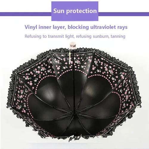Miniatura 4 de ACGrade Parasol sombrilla de encaje sombrilla de encaje sombrilla de sol sombrilla para caminar paraguas para mujer sombrilla de sol para mujer