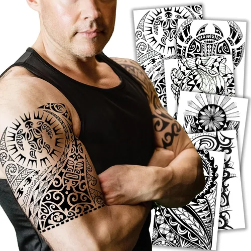 Miniatura 12 de Kotbs 6 hojas de tatuajes temporales realistas de animales realistas para hombres y mujeres, calcomanías de tatuaje impermeables para adolescentes