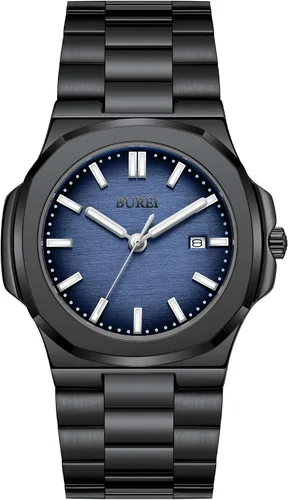 Miniatura 20 de BUREI Men Watches Gifts for Men Fashion Stainless Steel Analog Quartz Waterproof Watches for Mens