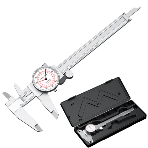 Miniatura 8 de HDLNKAK Calibrador de Dial a Prueba de Golpes Calibrador de Dial de Precisión con Carátula Negra Rango de 0-6", Resolución de 0.001" Calibrador de 6