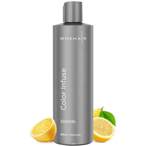 MOEHAIR Color Infuse Blonde - 12 onzas líquidas | Tóner morado para cabello rubio | Neutraliza el cobrizo y los tonos amarillos no deseados | Tónico