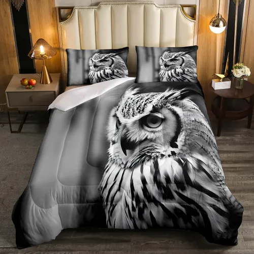 Miniatura 40 de Erosebridal Juego de ropa de cama de calavera de vaca bohemia tamaño individual para vaquero occidental, diseño de cactus y esqueletos negros, juego