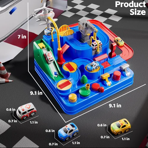 Miniatura 6 de Pista de carreras de autos para niños a partir de 3 años, juguetes de autos para niños de 3 años, pista de carreras para niños de 3 años