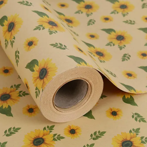 Miniatura 17 de Aimyoo - Rollo de papel de regalo floral kraft - Rollo jumbo - 30 pulgadas x 33 pies - Papel de regalo vintage con flores para todas las ocasiones