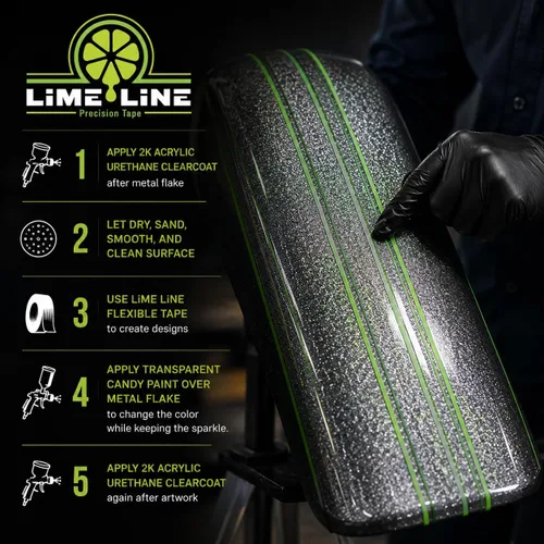 Miniatura 5 de LiME LiNE Escama de metal automotriz pulverizable para pintura personalizada Paquete de 1