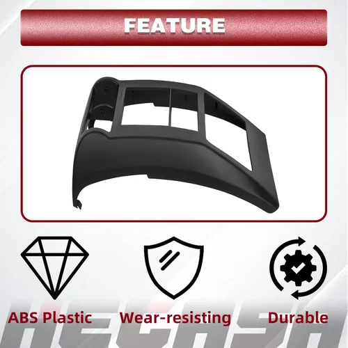Miniatura 4 de HECASA Kit de tablero de doble DIN con arnés de cableado compatible con Jeep Wrangler TJ Radio Dash Bisel 2003-2006