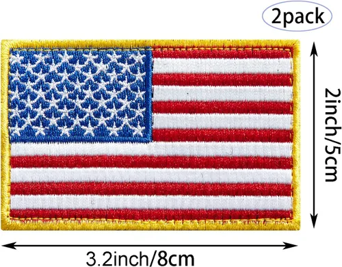 Miniatura 5 de stidsds Paquete de 2 parches bordados con la bandera de Estados Unidos de Alabama Alabama, bandera de Estados Unidos, bandera de Estados Unidos