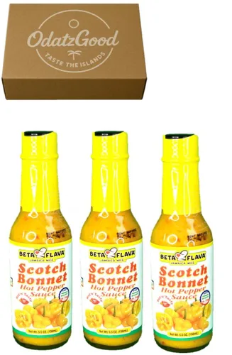 Miniatura 11 de Beta Flava (Ocho Rios) Scotch Bonnet - Salsa de pimiento picante de 5.5 onzas, paquete de 4 paquetes con ODatzgood (paquete de 4 de 5 onzas)