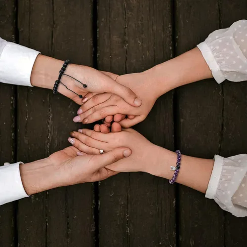 Miniatura 4 de Juego de 2 pulseras a juego en forma de corazón para parejas, pulseras de amor conectadas, regalos para novio, mujeres, hombres, amantes, amigos