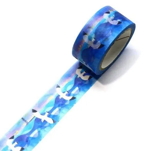 Miniatura 3 de Kamiiso Cinta Washi de pájaro de gaviota de 0.787 in Saien para álbumes de recortes, diario, álbum de fotos DIY