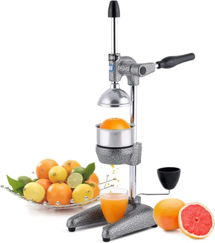 Tribest Pro MJP-100 Profesional Exprimidor de Prensa en Frío Manual para Naranja, Limón y Otras Frutas Cítricas, Gris