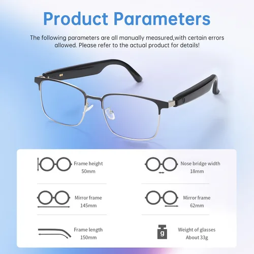 Miniatura 3 de Lentes inteligentes para hombres y mujeres, gafas Bluetooth de oreja abierta con lentes fotocrómicas, micrófono y altavoces integrados, gafas