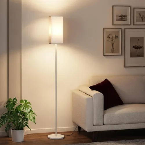 Miniatura 39 de Juego de 2 lámparas de pie para sala de estar, modernas lámparas de pie altas con interruptores de pie, bombilla no incluida, 64.6'', para sala