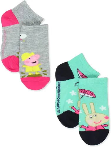 Miniatura 6 de Peppa Pig Paquete de 6 calcetines estilo cuarto con pinzas para niños pequeños