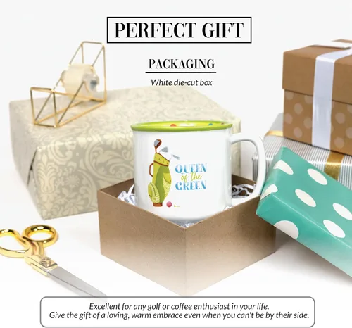 Miniatura 3 de Pavilion Gift Company Queen Of The Green - Taza de té de café de 18 onzas con humor divertido regalo para amantes del golf
