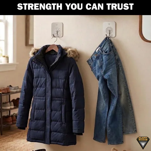 Miniatura 6 de KLAPiT Super Hook - Ganchos de pared adhesivos de alta resistencia, soporta hasta 11 libras, impermeable, sin daños, fácil de instalar en azulejos
