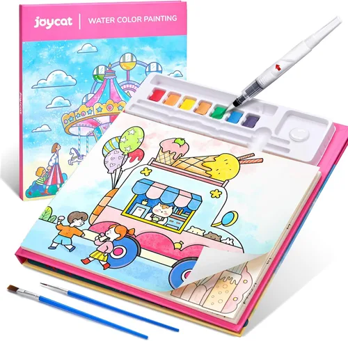 Miniatura 17 de JoyCat Libros de pintura con agua para colorear para niños pequeños, juegos de pintura de acuarela para niños de 3 a 5 4 a 8 años, actividades