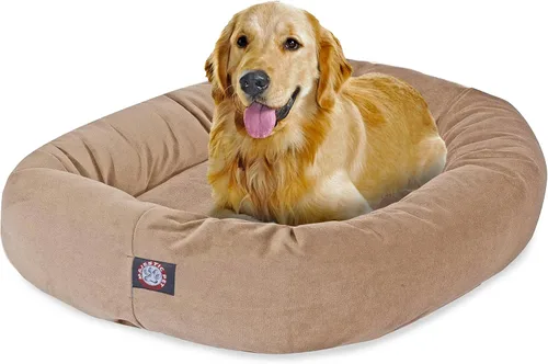 Miniatura 27 de Majestic Pet Cama para Perros Grandes Lavable de 40 Pulgadas, Mueble Ortopédico en Forma de Donut para Perros Grandes, Almohadilla y Alfombra de Gris