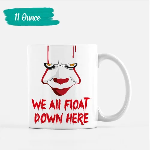 Miniatura 2 de Pennywise 2017 taza IT payaso tazas de café We All Float Down Here Cup (11 oz)