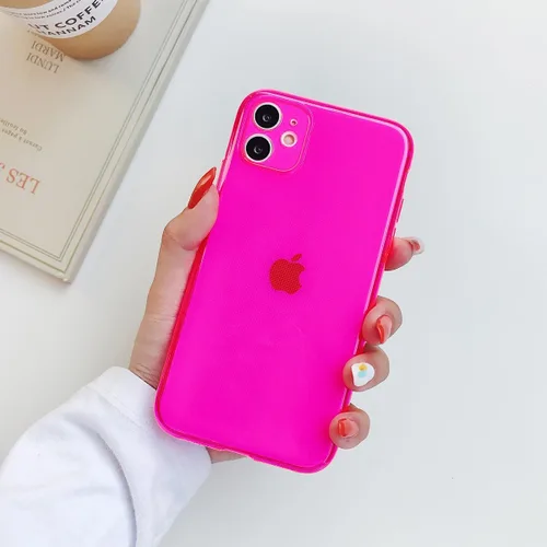 Miniatura 6 de Funda compatible con iPhone 11, funda transparente de silicona suave y delgada con cubierta para lente de cámara para mujeres y niñas, funda Rosa