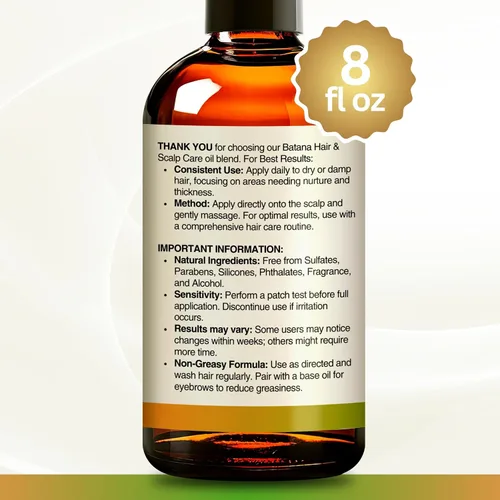 Miniatura 8 de SELFWISE Aceite de batana para el crecimiento del cabello con ricino de romero, 100% puro, orgánico, prensado en frío, sin refinar de Honduras por