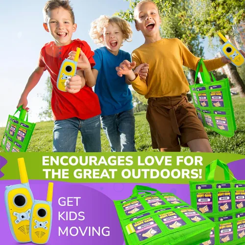 Miniatura 6 de QUOKKA Búsqueda del tesoro para niños de 4 a 8 años – Juegos de caza del tesoro al aire libre para niños de 8 a 12 años – 2 Walkie Talkies 2 bolsas
