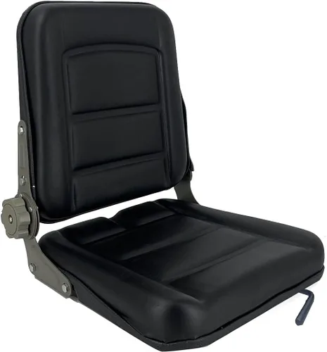 Asiento universal para carretilla elevadora para cortacésped de jardín, asiento de suspensión plegable estilo Komatsu con respaldo ajustable pista