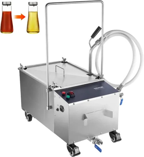 Miniatura 12 de VEVOR Filtro para freidora profunda de 18 L/44 LBS/5.8 galones, sistema de filtro de aceite para freír máquina de 300 W, filtro de aceite