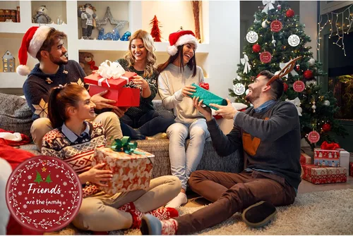 Miniatura 7 de Adornos de Navidad para Amigos, Regalos para Mujeres y Hombres - Adornos de Cerámica para Árbol de Navidad de 3", Adornos de Amistad para Mejores
