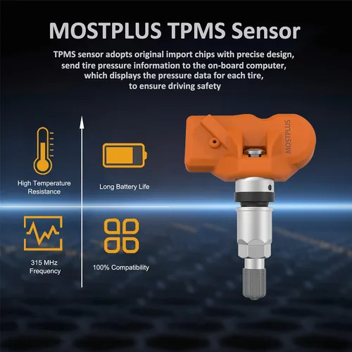Miniatura 2 de MOSTPLUS Sensor TPMS, preprogramado 433MHz 36106790054 Sensor de monitoreo de presión de neumáticos compatible con BMW 328i 335i 550i 740i 750Li