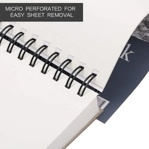 Miniatura 2 de Bachmore - Cuaderno de bocetos de 5.5 x 8.5 pulgadas, 100 hojas de cuaderno de bocetos encuadernado en espiral para artistas profesionales