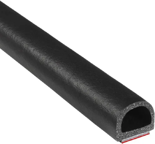 Miniatura 10 de Trim-Lok Sello de goma en forma de D – 1 pulgada de altura, 1 pulgada de ancho, 125 pies de longitud – Sello de espuma EPDM con cinta adhesiva BT