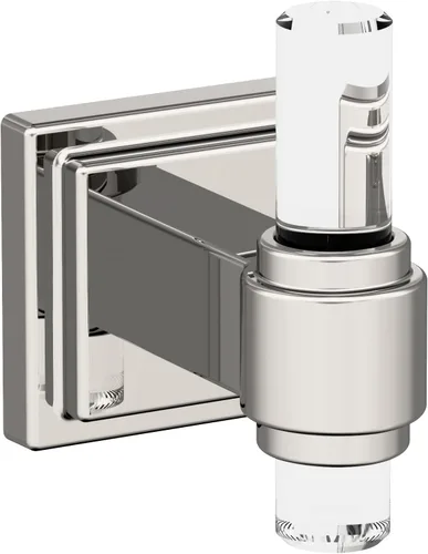 Amerock BH36060CPN | Gancho único para bata de níquel claro/niquelado | Soporte de toalla de 2-15/16 pulg. (75 mm) de longitud | Glacio | Gancho