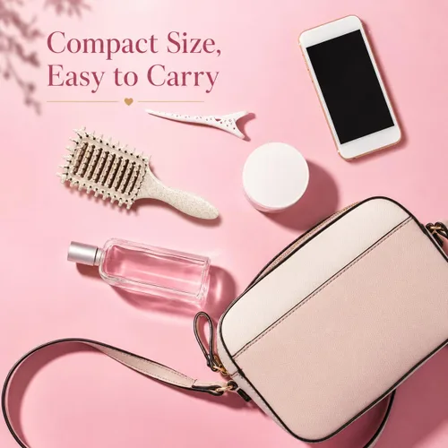Miniatura 6 de Curl Defining Brush for Curly Hair, Vented Detangling Hair Brush for Wet and Dry Styling, Curved Brush for Shaping and Smoothing Curl Clumps, Beige