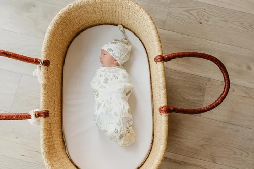 Miniatura 48 de Copper Pearl Gorro de bebé con nudo superior elástico suave Millie