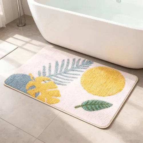 Miniatura 11 de Hi Space Alfombra de baño de 31.5 x 19.7 pulgadas, antideslizante, lavable a máquina, suave, absorbente, bonita, alfombra de baño de felpa