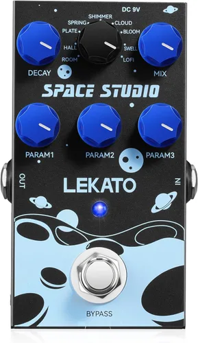 Miniatura 9 de LEKATO Looper - Pedal de guitarra, pedal afinador de bucle, 9 bucles, 40 minutos, tiempo de grabación, sobrecargas ilimitadas para guitarra
