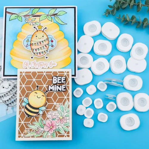 Miniatura 13 de CYFUN DESIGN Juego de 60 piezas de acción tambaleantes autoadhesivos, mini resortes tambaleantes para añadir movimiento a tus tarjetas interactivas