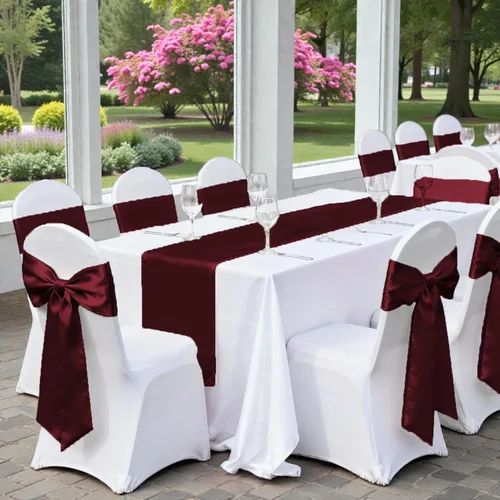 Miniatura 133 de mds - Lote de 10 lazos de satén para sillas de boda y eventos, para decoración de fiestas, 30 colores, Satin, 10 Verde oliva