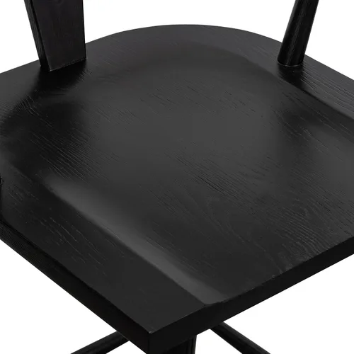 Miniatura 10 de Poly & BARK Enzo Taburete de mostrador – Moderno taburete de bar tapizado con respaldo curvo, asiento acolchado, tapicería premium, patas de madera