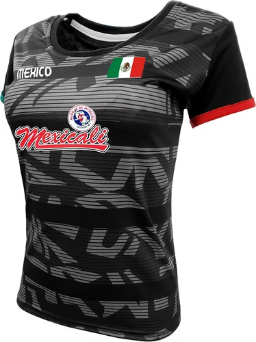 Miniatura 2 de Jersey Mujer México Aguilas de Mexicali 100% Poliéster NegroGris