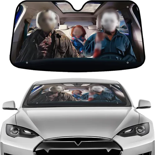 Miniatura 24 de GENANY Parasol divertido para parabrisas de la familia de perros de pastor alemán para automóvil, SUV, camión (55 x 30 pulgadas), parasol