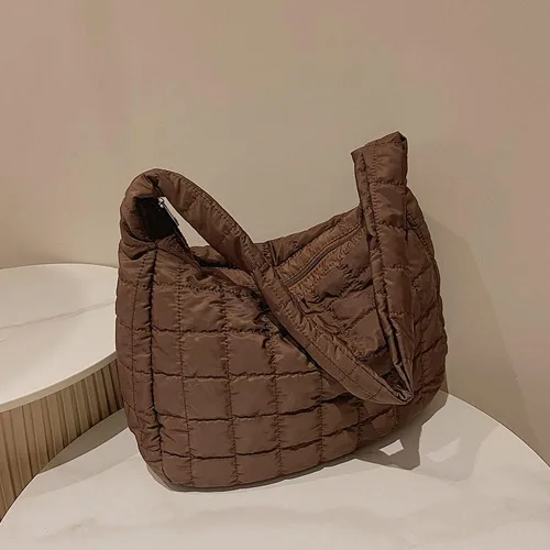 Miniatura 3 de Bolsas de mano acolchadas para mujer, ligeras, acolchadas, ligeras, de nailon, de algodón, acolchadas, grandes