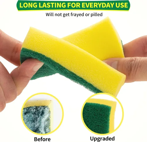 Miniatura 2 de Esponjas de cocina, paquete de 24 esponjas para platos resistentes, esponjas de limpieza para platos, utensilios de cocina sin revestimiento