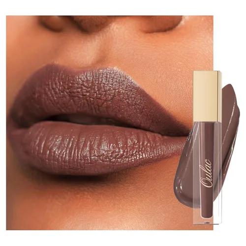 Miniatura 40 de Oulac Lápiz labial rojo líquido mate para mujer, lápiz labial de larga duración, impermeable, sin transferencia, fórmula cremosa de alta 【M08 1000