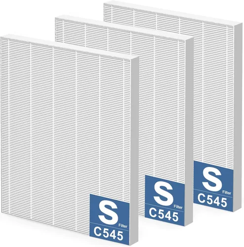 Miniatura 8 de C545 Filtro de repuesto HEPA S compatible con purificador de aire Winix C545, reemplaza a la parte 1712-0096-00 y 2522-0058-00, 1 filtro HEPA + 4