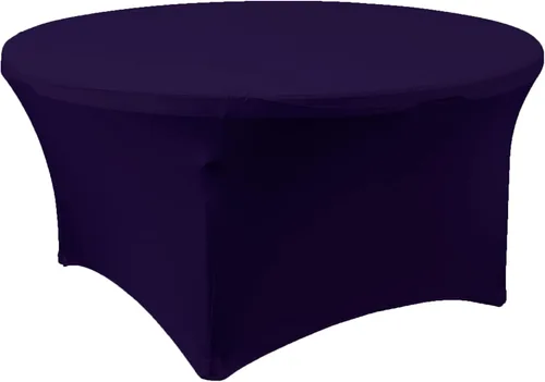 Miniatura 10 de Simply Elegant Mantel redondo ajustable de elastano Mantel para mesa de banquete, mantel de poliéster y elastano, para cumpleaños, quinceañera